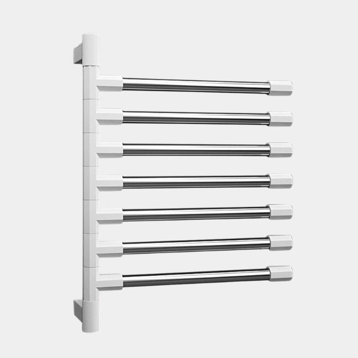 Roterende Wand Handdoekhouder – Slim Opbergsysteem & Ruimtebesparend Design-Bathroom-DeWoonVallei-Wit-7 Staven-DeWoonVallei