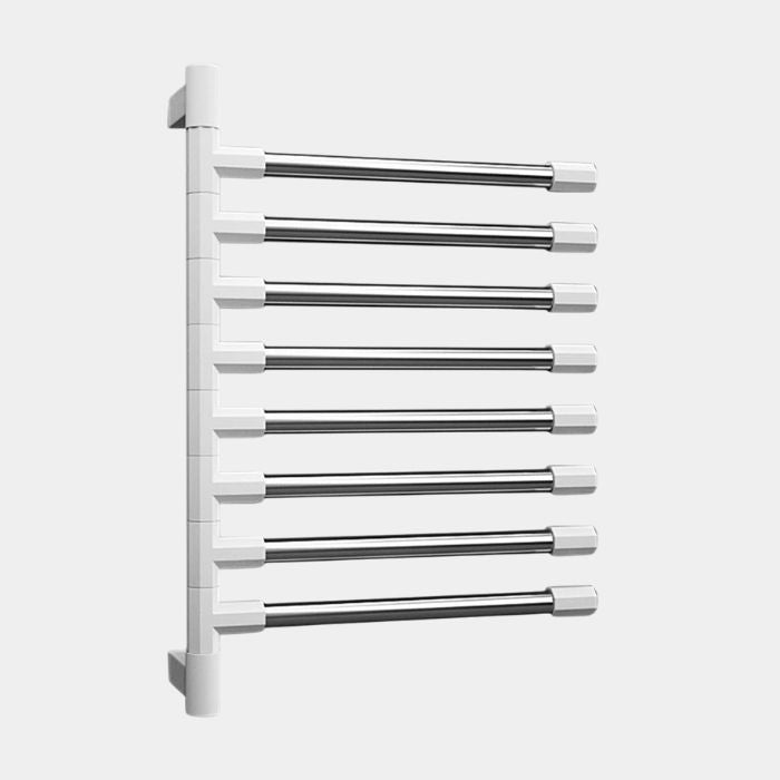 Roterende Wand Handdoekhouder – Slim Opbergsysteem & Ruimtebesparend Design-Bathroom-DeWoonVallei-Wit-8 Staven-DeWoonVallei