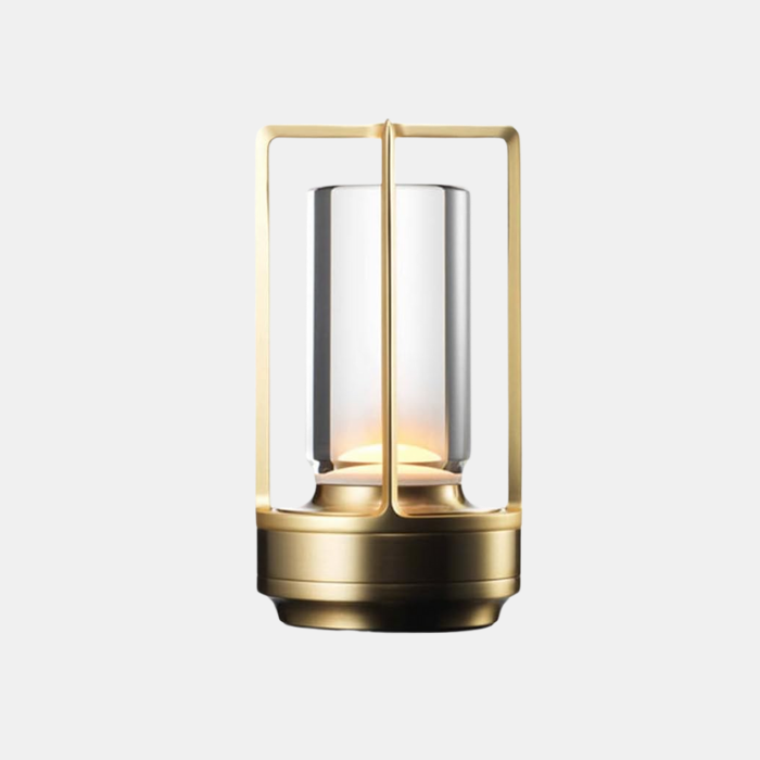 Scandinavische LED Tafellamp – Elegant Dimbaar Design met Draagbare Warmte en Sfeervolle Verlichting-Tafellamp-DeWoonVallei-Goud-DeWoonVallei