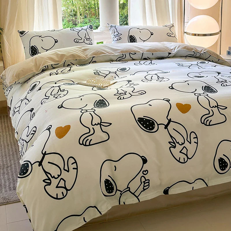 Schattig Dierenprint Beddengoed – Speels Ontwerp & Gezellig Slaapcomfort-Home & Garden-DeWoonVallei-Hond B-150cm x 200cm 3 Stuks-DeWoonVallei