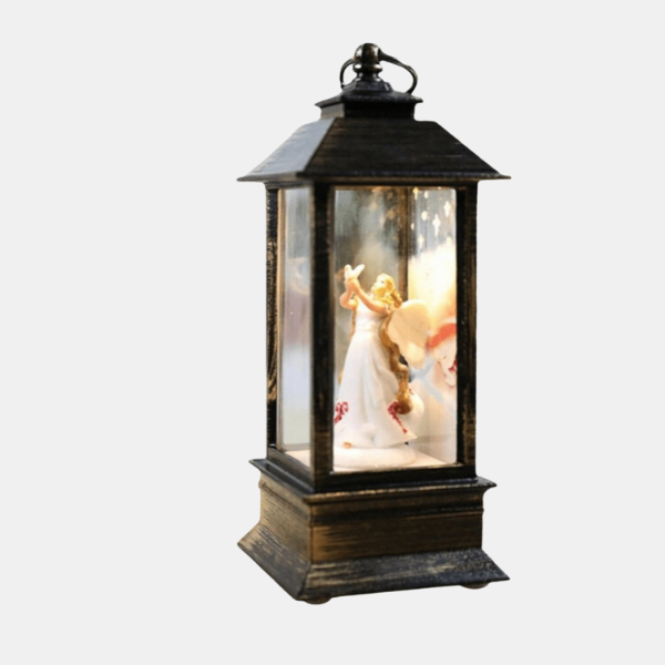 Vintage Kerstlantaarn met Warm LED-licht – Sfeervolle Feestdecoratie met Timerfunctie en Dubbele Voeding voor een Gezellige Kerstsfeer-DeWoonVallei-DeWoonVallei