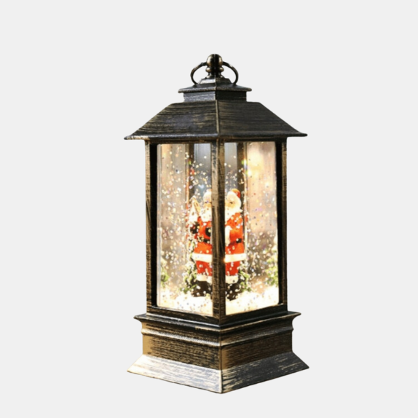 Vintage Kerstlantaarn met Warm LED-licht – Sfeervolle Feestdecoratie met Timerfunctie en Dubbele Voeding voor een Gezellige Kerstsfeer-DeWoonVallei-Kerstman-DeWoonVallei