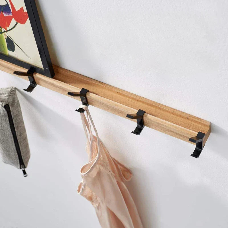 Wandkapstok met Verplaatsbare Dubbele Haken – Nordic Design voor Moderne Hallen en Slaapkamers-DeWoonVallei-DeWoonVallei