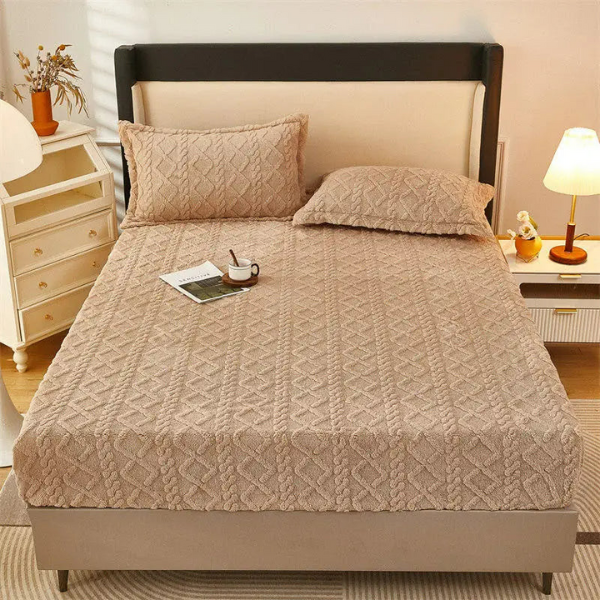 Zacht Fluwelen Dekbedovertrek Luxe Beddengoed voor Gezellige, Ademende en Stijlvolle Slaapkamercomfort-Bedding-DeWoonVallei-Bruin-Bedlaken 90 x 200cm-DeWoonVallei