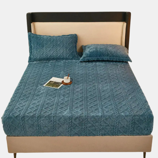 Zacht Fluwelen Dekbedovertrek Luxe Beddengoed voor Gezellige, Ademende en Stijlvolle Slaapkamercomfort-Bedding-DeWoonVallei-Donkerblauw-Bedlaken 90 x 200cm-DeWoonVallei