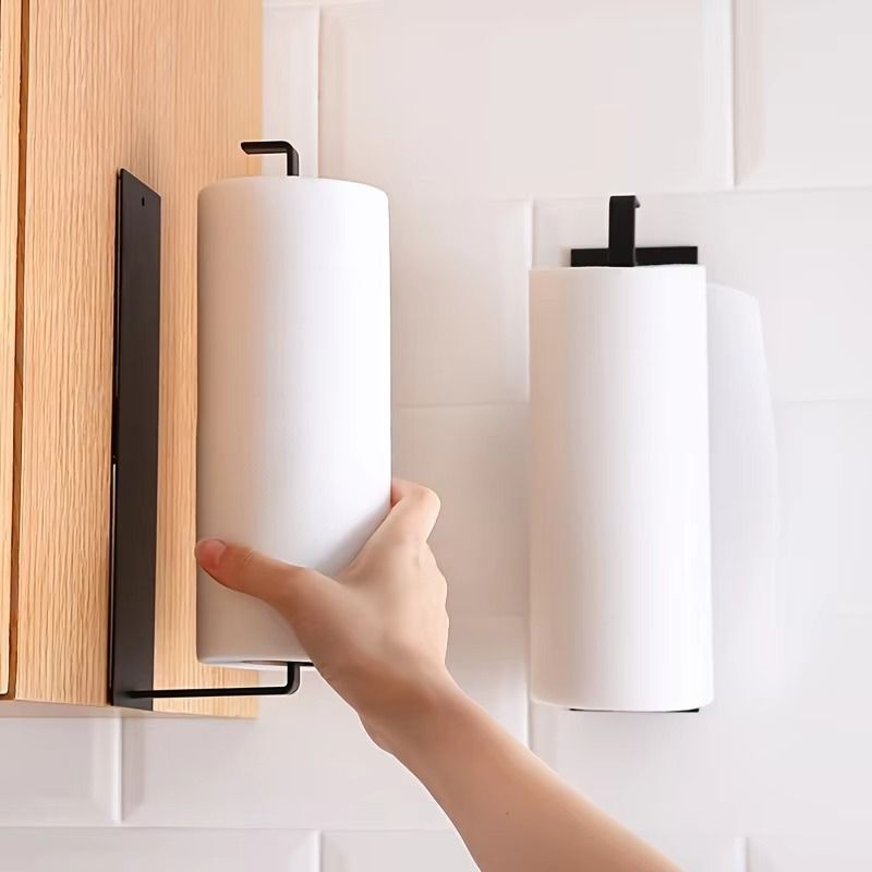 Zelfklevende Keuken Handdoekhouder – Modern Beugeldesign & Boorvrije Montage-Home & Garden-DeWoonVallei-DeWoonVallei