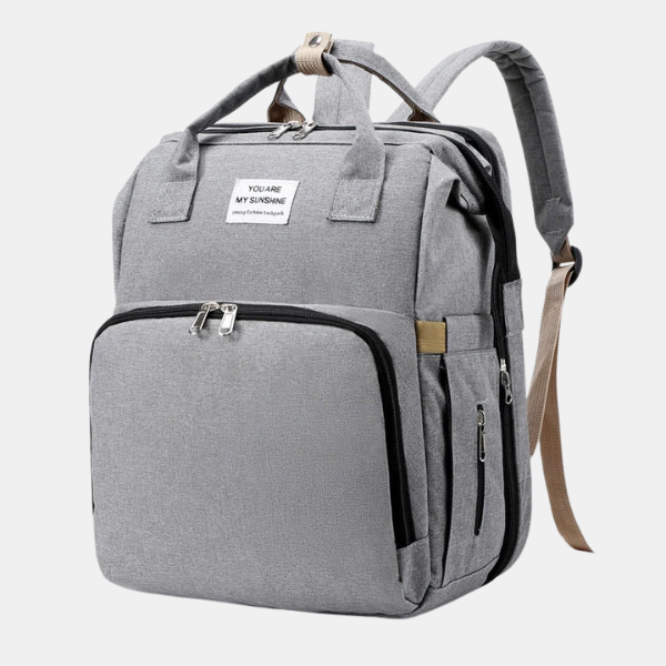 2-in-1 Babydraagrugzak voor Reizen met Extra Grote Inhoud-kids bag-DeWoonVallei-Grijs-DeWoonVallei