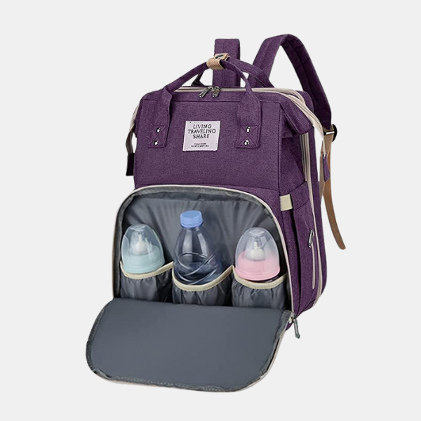 2-in-1 Babydraagrugzak voor Reizen met Extra Grote Inhoud-kids bag-DeWoonVallei-Paars-DeWoonVallei