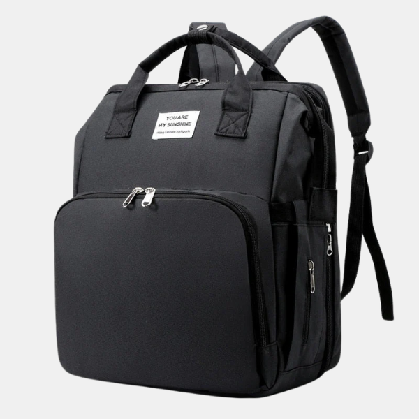 2-in-1 Babydraagrugzak voor Reizen met Extra Grote Inhoud-kids bag-DeWoonVallei-Zwart-DeWoonVallei