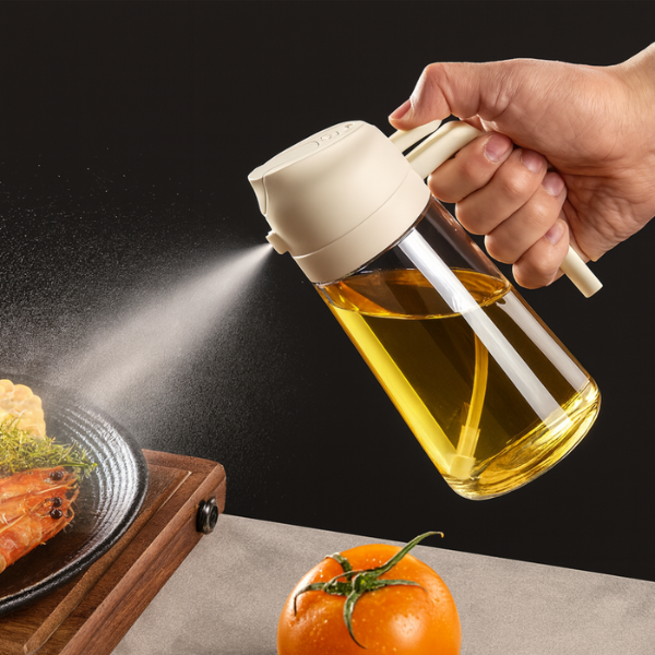 2-in-1 Olijfoliespuit Handig, Stijlvol en Gemakkelijk te Gebruiken voor Koken-Kitchen Tools-DeWoonVallei-Wit-DeWoonVallei