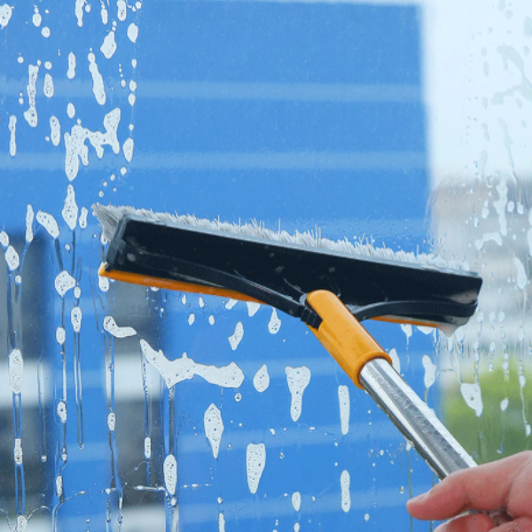 2-in-1 Vloerreinigingsborstel met Draaibare Kop en Schraper Gemakkelijk Schoonmaken-Cleaning Supplies-DeWoonVallei-DeWoonVallei