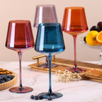 Handmade Rainbow Wine Glass Set of 6 – Luxury & Colorful Design