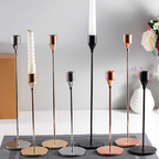 3-Delige Kandelaar Set Elegante Sculpturale Vormgeving voor Warme Sfeer-Candle Holders-DeWoonVallei-Zwart-DeWoonVallei