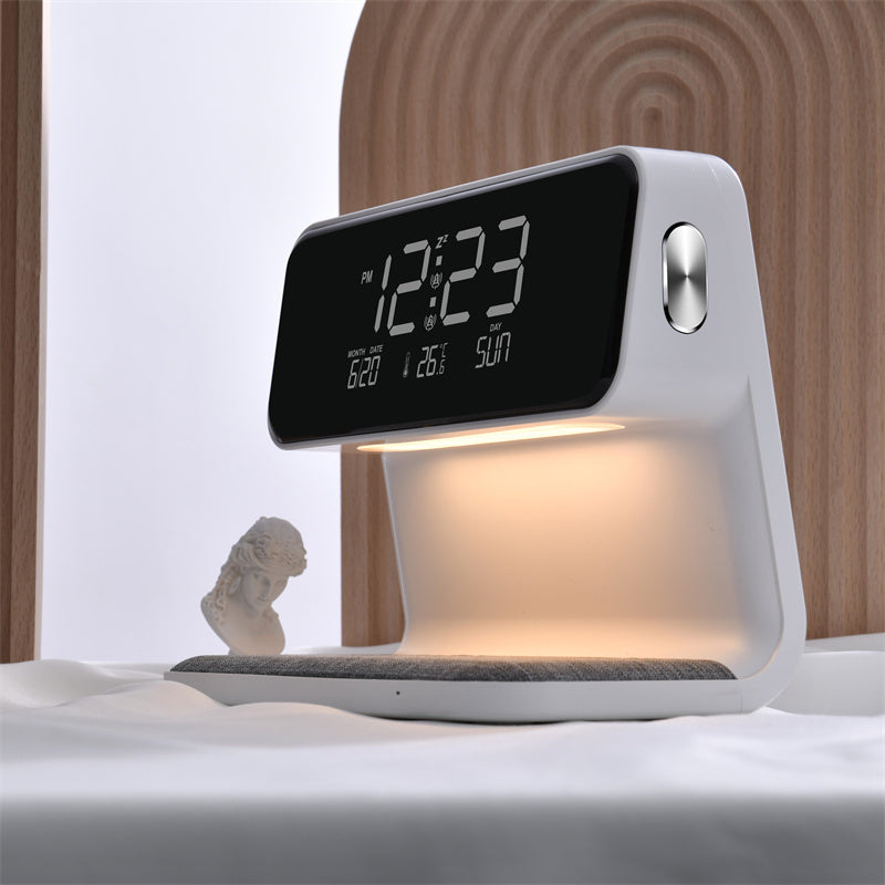 3-in-1 Bedlamp met Draadloze Oplader, LCD Wekker & Touch Dimbare LED Verlichting voor Ultiem Comfort-DeWoonVallei-DeWoonVallei