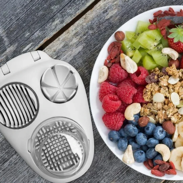 3-in-1 Eiersnijder RVS Multifunctionele Snijder voor Perfecte Plakken, Dobbelstenen en Partjes-Kitchen Slicers-DeWoonVallei-DeWoonVallei