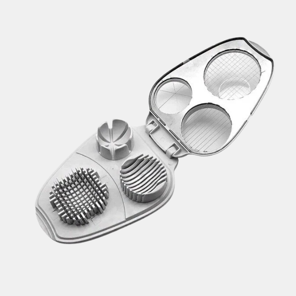 3-in-1 Eiersnijder RVS Multifunctionele Snijder voor Perfecte Plakken, Dobbelstenen en Partjes-Kitchen Slicers-DeWoonVallei-DeWoonVallei