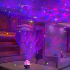 360° Galaxy Projector Nachtlamp met Bluetooth Muziek Rustgevende Nebula Sfeer voor Slaap en Thuis-Night Light-DeWoonVallei-DeWoonVallei