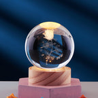 3D Glow Kristallen Toverlamp – Betoverende LED Sfeerverlichting met Diepte-Effect-Tablelights-DeWoonVallei-Roos-6CM bal en voet-DeWoonVallei