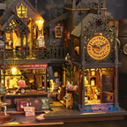 3D Houten Boekhuis Puzzel met LED-verlichting Magisch Decoratief Model voor Thuis & Cadeau-Toys & Games-DeWoonVallei-DeWoonVallei