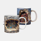 3D Keramische Boekenplank Mok Stijlvolle Boekenthema Mok voor Huis en Kantoor-libiyi-DeWoonVallei-DeWoonVallei