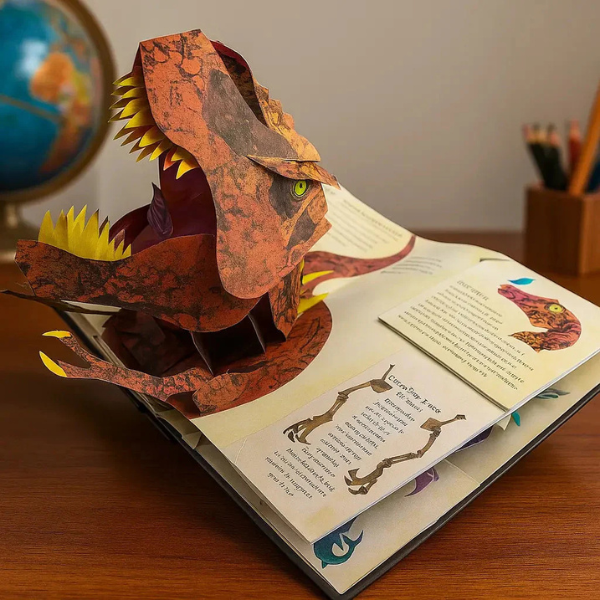 3D Pop-Up Dino Encyclopedie Episch Avontuur met Adembenemende Papierkunst-Books-DeWoonVallei-DeWoonVallei