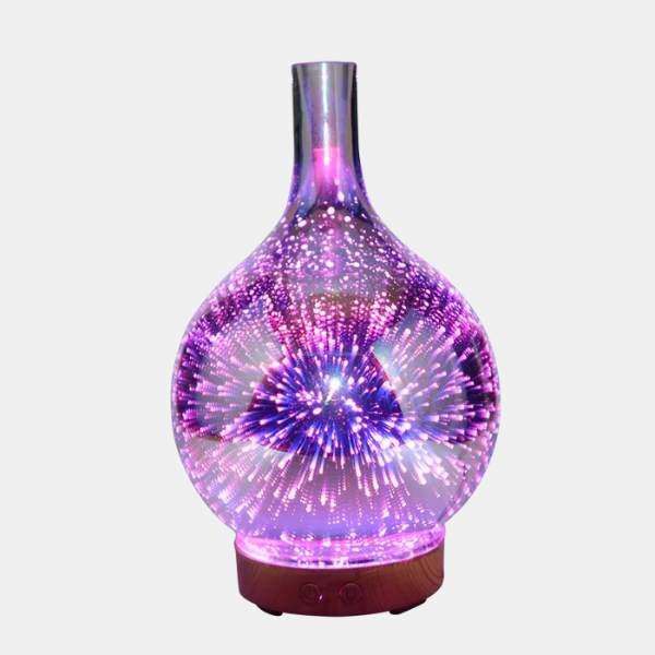 3D glazen vaas LED aroma diffuser voor ontspanning en sfeerverlichting-Humidifiers-DeWoonVallei-DeWoonVallei