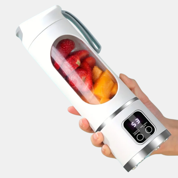 450ml USB Oplaadbare Draagbare Blender met LED Display voor Smoothies en Sapjes-Kitchen Tools-DeWoonVallei-Wit-DeWoonVallei