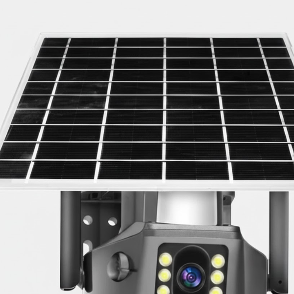4K Draadloze Buitenbeveiligingscamera met Zonnepaneel Dubbele Lens Nachtzicht-Gadgets-DeWoonVallei-DeWoonVallei