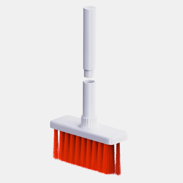 5-in-1 Toetsenbord Reinigingsborstel Set met Multi-Kop Ontwerp voor Gemakkelijk Apparaten Onderhoud-Cleaning Materials-DeWoonVallei-Wit en Rood-DeWoonVallei
