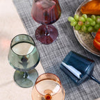 Handmade Rainbow Wine Glass Set of 6 – Luxury & Colorful Design