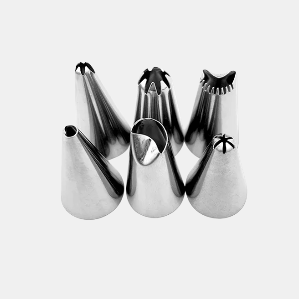 8-delige Silicone Spuitzak Set met 6 RVS Mondstukken voor Makkelijk en Creatief Taartdecoreren-Kitchen Accessories-DeWoonVallei-DeWoonVallei