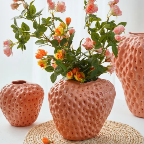 Aardbei Keramische Vaas Creatief Ontwerp en Vrolijke Woondecoratie-Pots-DeWoonVallei-DeWoonVallei
