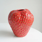 Aardbei Keramische Vaas Creatief Ontwerp en Vrolijke Woondecoratie-Pots-DeWoonVallei-Rood Medium-DeWoonVallei