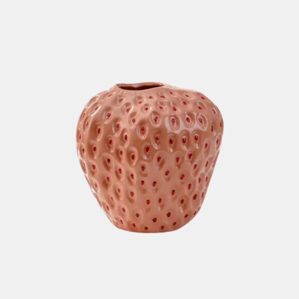 Aardbei Keramische Vaas Creatief Ontwerp en Vrolijke Woondecoratie-Pots-DeWoonVallei-Roze Klein-DeWoonVallei