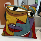 Abstract Geborduurd Kussenhoes Moderne Kunststijl, Zacht Katoen Comfort-Cushion Cover-DeWoonVallei-DeWoonVallei