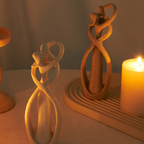 Abstract Liefdesbeeld – Elegant Woondecor dat Eeuwige Verbondenheid en Genegenheid Symboliseert-DeWoonVallei-DeWoonVallei