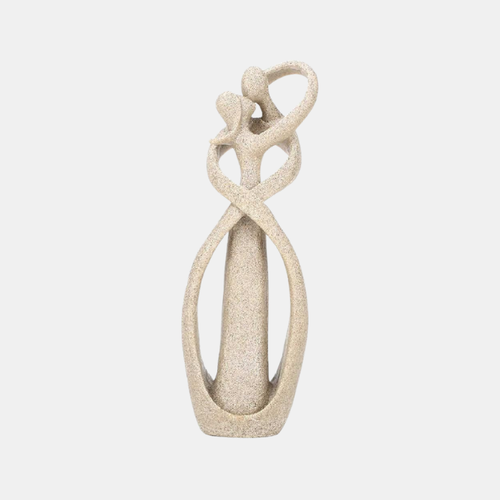 Abstract Liefdesbeeld – Elegant Woondecor dat Eeuwige Verbondenheid en Genegenheid Symboliseert-DeWoonVallei-Bruin-DeWoonVallei