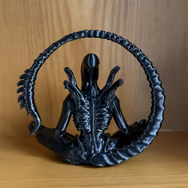 Alien Meditatie Beeldje Resin Kunst Decor voor Rust-Figurine-DeWoonVallei-DeWoonVallei
