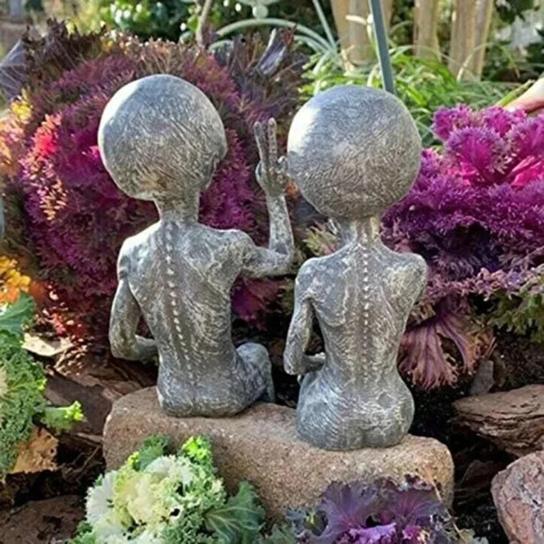 Alien Resin Beeld Speels Kosmisch Decor voor Huis en Tuin-Alien Sculptures-DeWoonVallei-DeWoonVallei