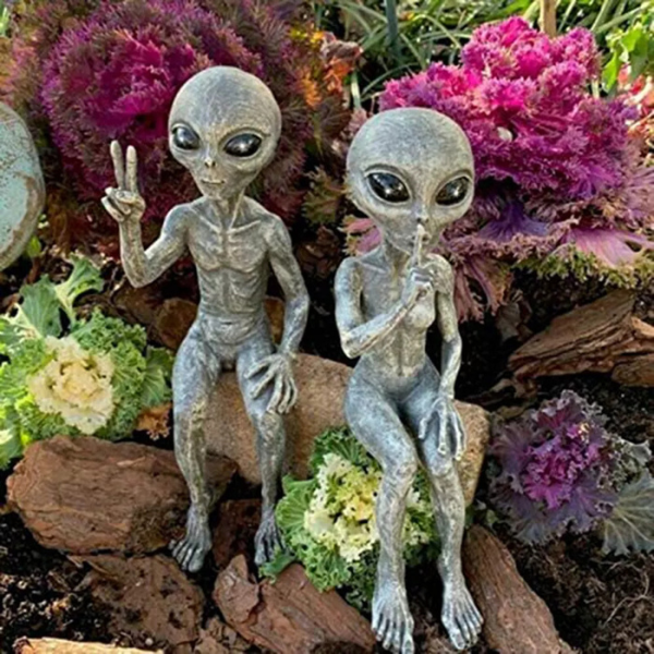 Alien Resin Beeld Speels Kosmisch Decor voor Huis en Tuin-Alien Sculptures-DeWoonVallei-DeWoonVallei