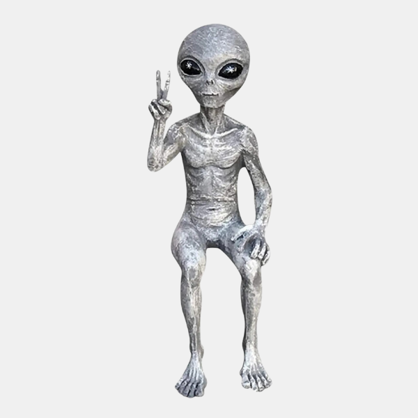Alien Resin Beeld Speels Kosmisch Decor voor Huis en Tuin-Alien Sculptures-DeWoonVallei-Man-DeWoonVallei