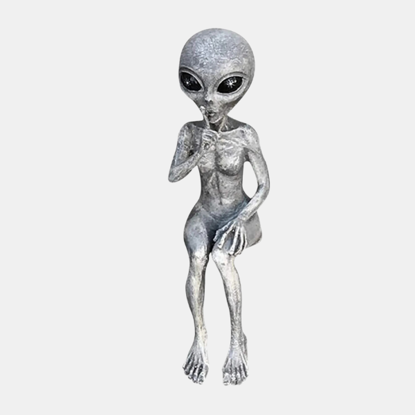 Alien Resin Beeld Speels Kosmisch Decor voor Huis en Tuin-Alien Sculptures-DeWoonVallei-Vrouw-DeWoonVallei