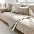 All-Season Antislip Sofa Hoes met Rekbare, Comfortabele Bescherming-Slipcovers-DeWoonVallei-70x70 cm-Beige-DeWoonVallei