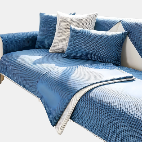 All-Season Antislip Sofa Hoes met Rekbare, Comfortabele Bescherming-Slipcovers-DeWoonVallei-70x70 cm-Blauw-DeWoonVallei