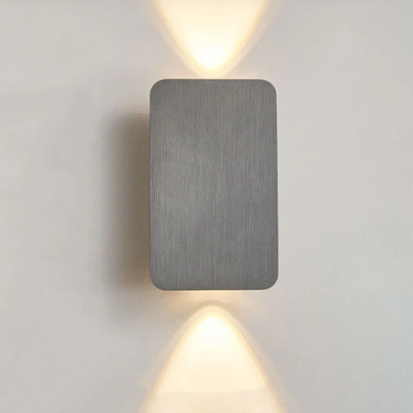 Aluminium Rechthoekige 2-Licht LED Wandlamp Modern Minimalistisch Verlichting voor Thuis-Wall Lights-DeWoonVallei-DeWoonVallei