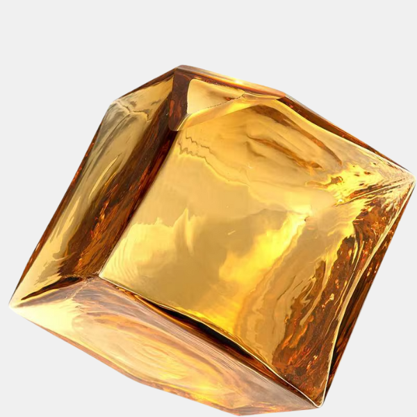 Amber Bloom Kubusvaas Modern Minimalistisch Ontwerp voor Huiselijke Elegant-Vase-DeWoonVallei-DeWoonVallei