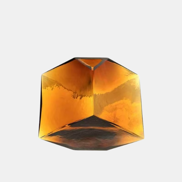Amber Bloom Kubusvaas Modern Minimalistisch Ontwerp voor Huiselijke Elegant-Vase-DeWoonVallei-DeWoonVallei