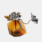 Amber Bloom Kubusvaas Modern Minimalistisch Ontwerp voor Huiselijke Elegant-Vase-DeWoonVallei-DeWoonVallei