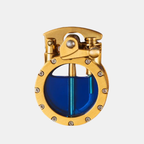 Antieke Kerosene Aansteker Vintage Metalen Behuizing met Kijkvenster Hervulbaar Ontwerp-Flame lighter-DeWoonVallei-Goud (5 x 6 cm)-DeWoonVallei