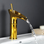 Antieke Messing Wastafelkraan met Watervaluitloop – Klassieke Luxe & Duurzaam Ontwerp-DeWoonVallei-DeWoonVallei
